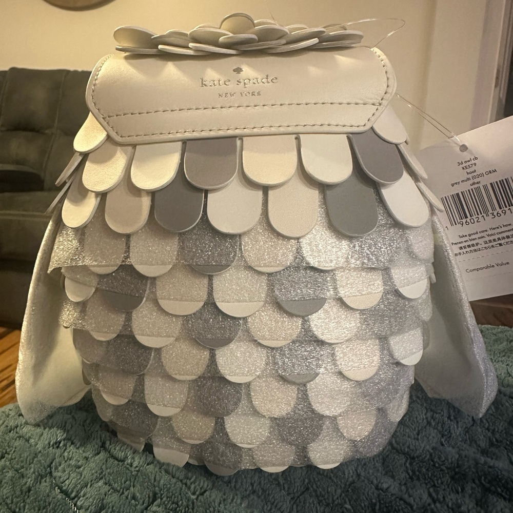 Kate Spade Gray and White Owl Crossbody Bag - Picture 3 of 8